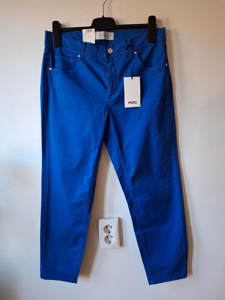 Angels kobaltblauwe 7/8 broek, Kleding | Dames, Broeken en Pantalons, Nieuw, Maat 42/44 (L), Blauw, Driekwart, Ophalen of Verzenden