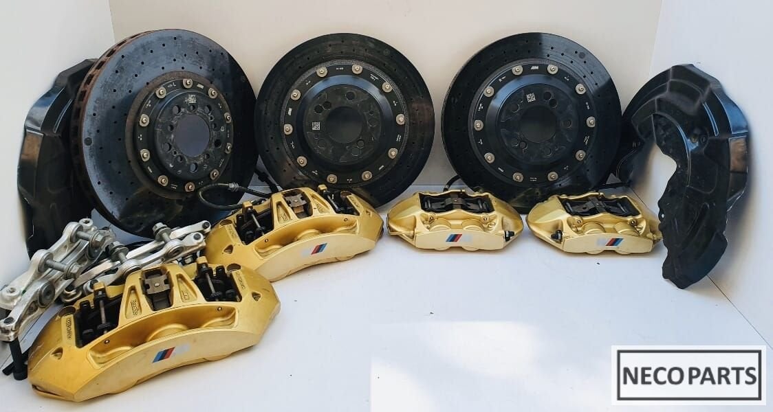 BMW M3 M4 F80 F82 KERAMISCHE REMMEN REM REMKLAUWEN SCHIJVE, Gebruikt, -, -, Ophalen of Verzenden