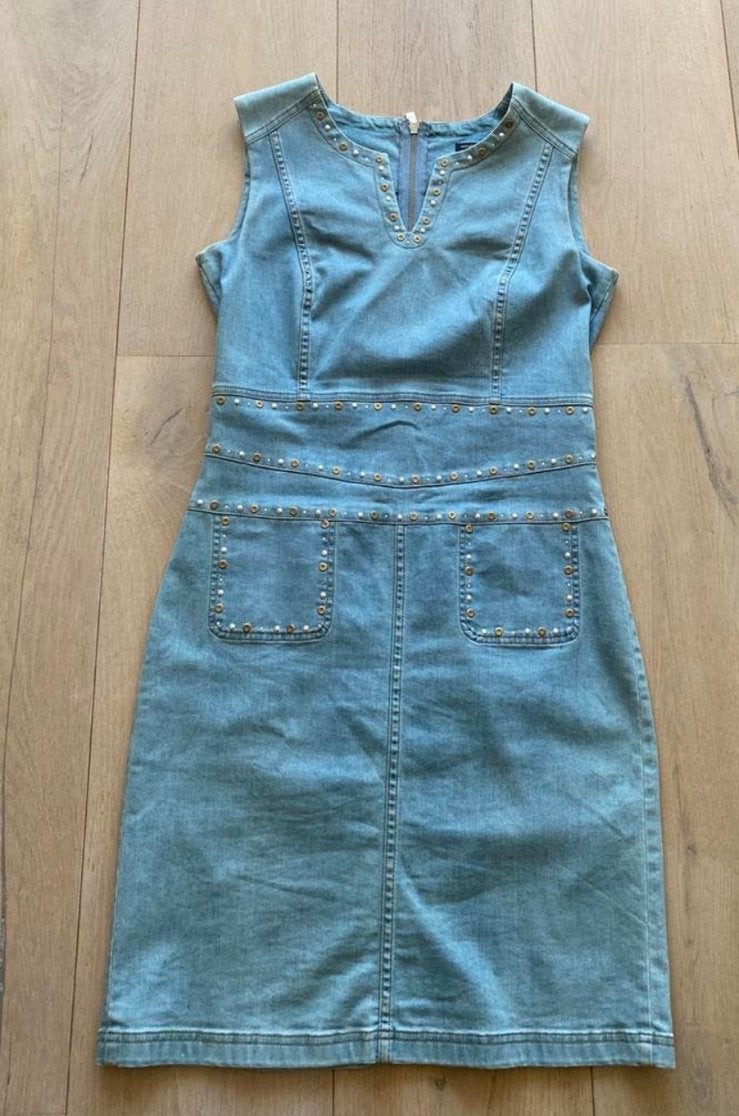 Spijkerjurk 38 caroline biss nieuwstaat, Ophalen of Verzenden, Zo goed als nieuw, Maat 38/40 (M), Blauw