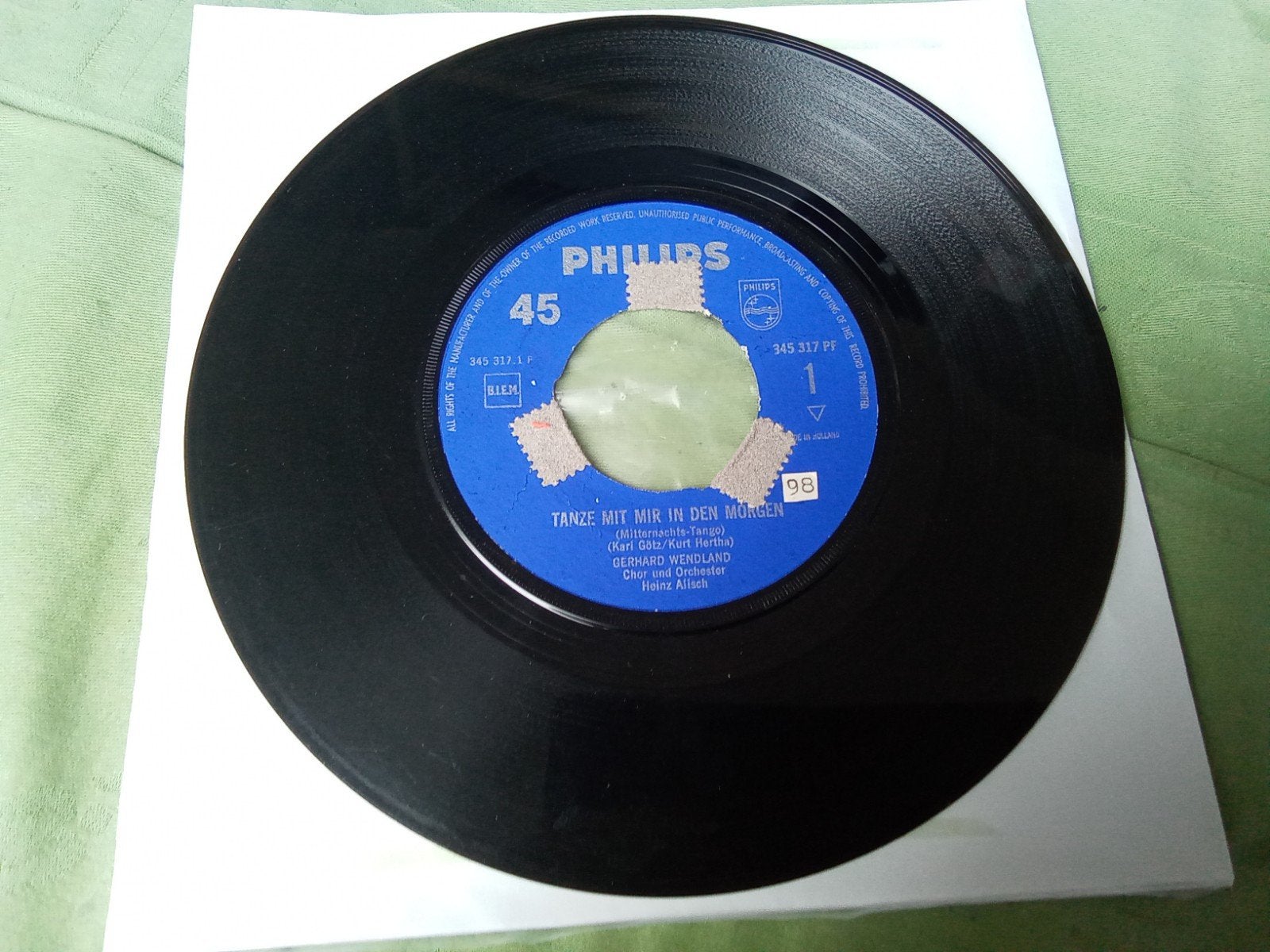 Gerhard Wendland.          tanze mit mir in den morgen, Verzenden, Gebruikt, 7 inch, Pop