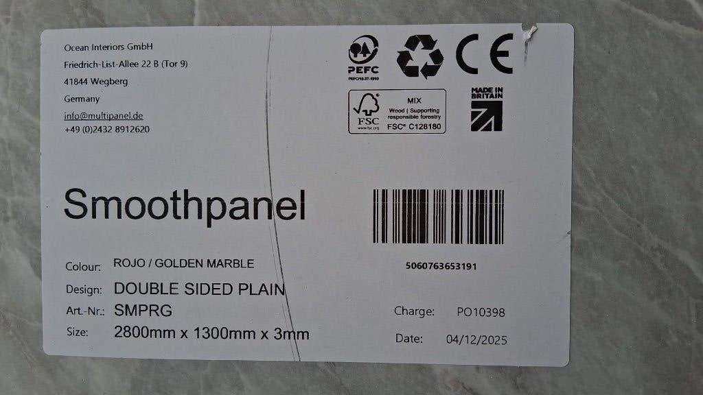 multipanel smoothpanel, Doe-het-zelf en Verbouw, Platen en Panelen, Ophalen, Nieuw, Overige materialen, Minder dan 20 mm