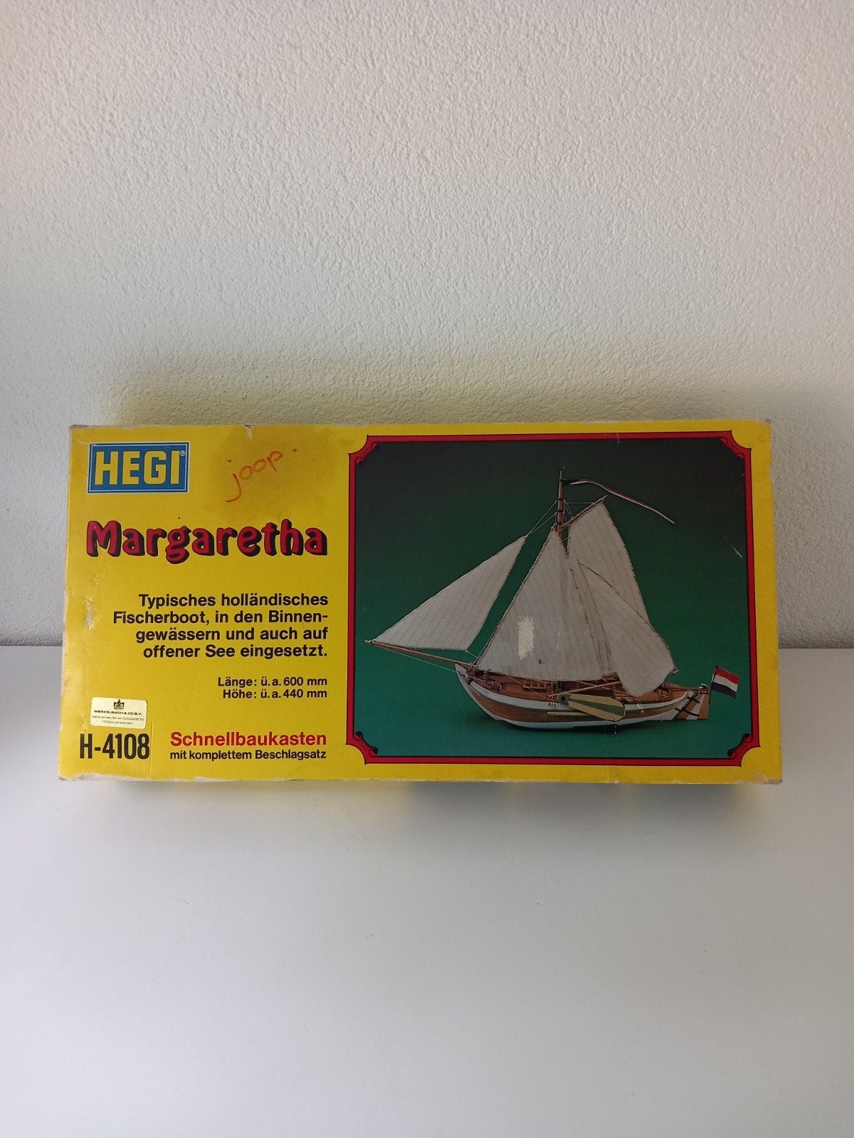 Vintage Hegi houten modelboot nieuw., Hobby en Vrije tijd, Modelbouw | Boten en Schepen, Ophalen of Verzenden, Nieuw, 1:50 tot 1:200