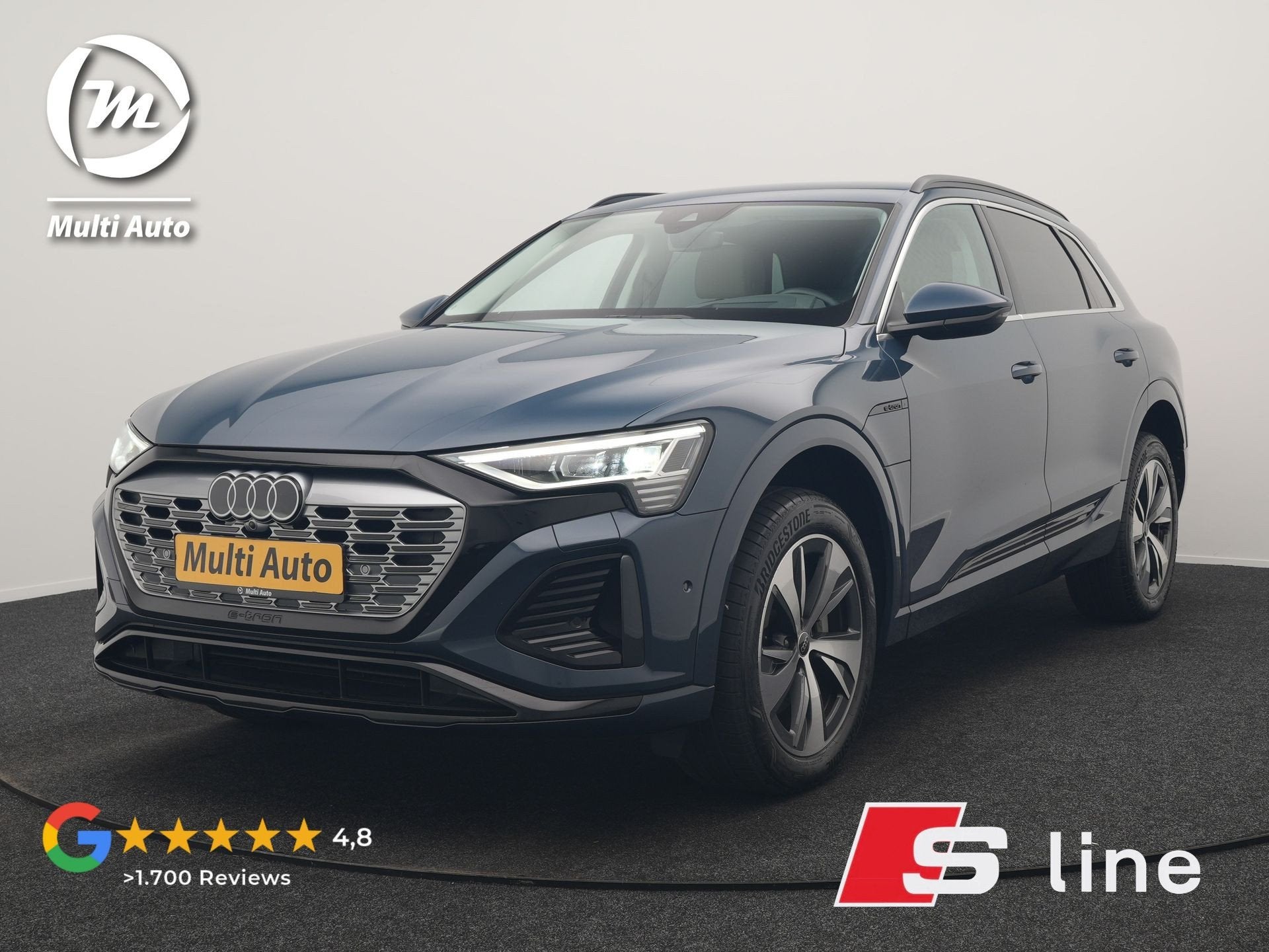 Audi Q8 e-tron 55 Quattro S Line 114 kWh 408pk Dealer O.H |, Automaat, Beige, Leder, Vierwielaandrijving