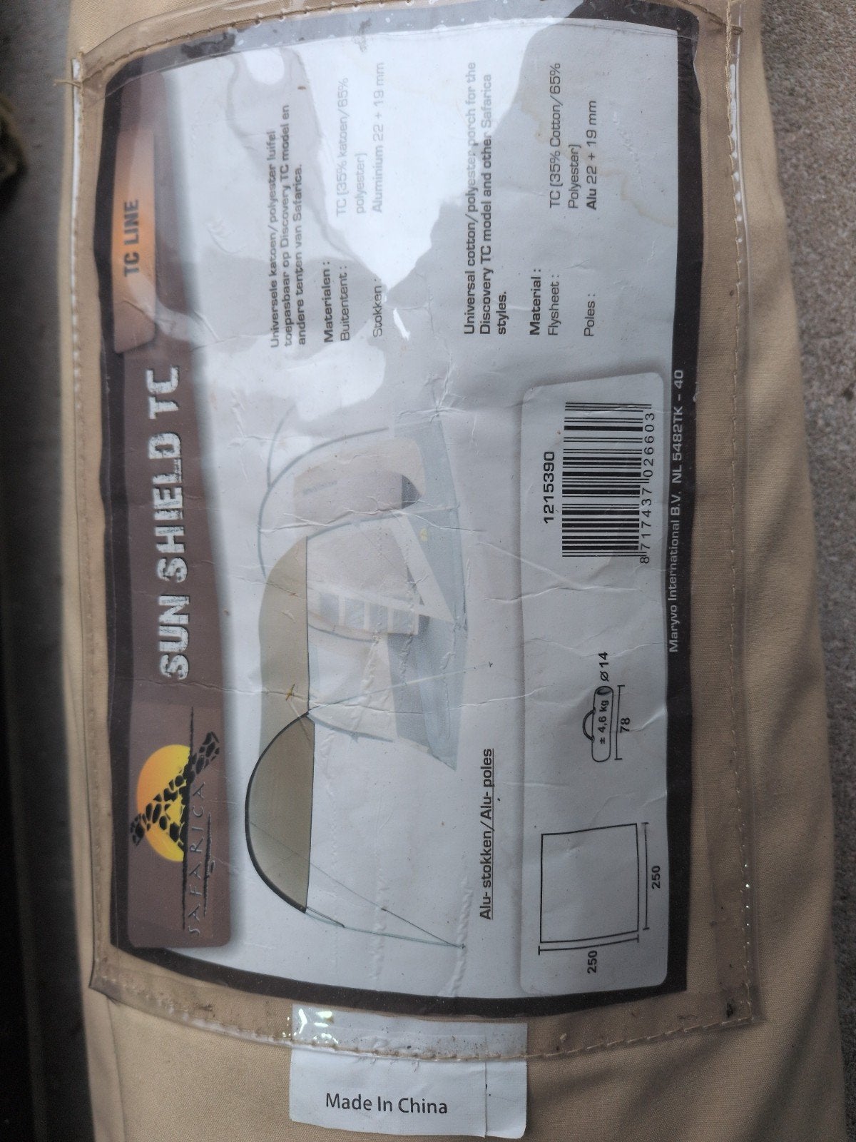 Safarica Sun Shield, Caravans en Kamperen, Ophalen