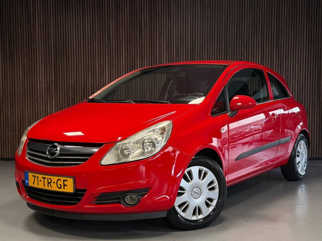 Opel Corsa 1.2-16V Enjoy AUTOMAAT/STOEL&STUURVERWARMING/CRUI, Auto's, Zwart, 4 cilinders, 1229 cc, Bedrijf