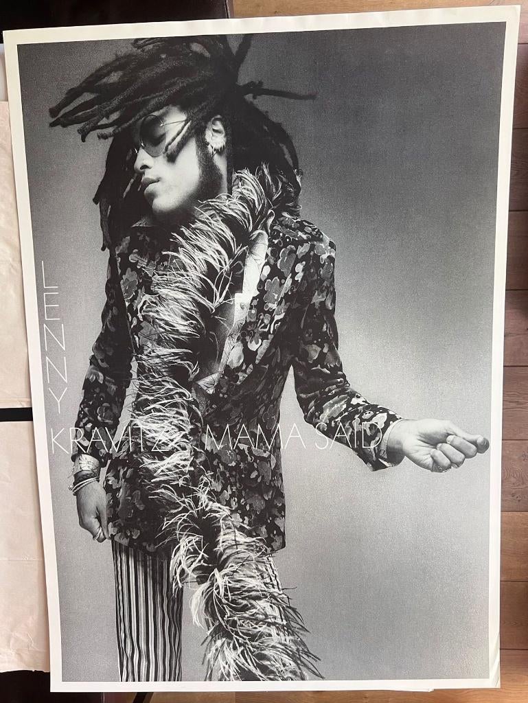 Zeldzame grote poster Lenny Kravitz Mama Said, Verzamelen, Rechthoekig Staand, Ophalen of Verzenden, Zo goed als nieuw, A1 t/m A3