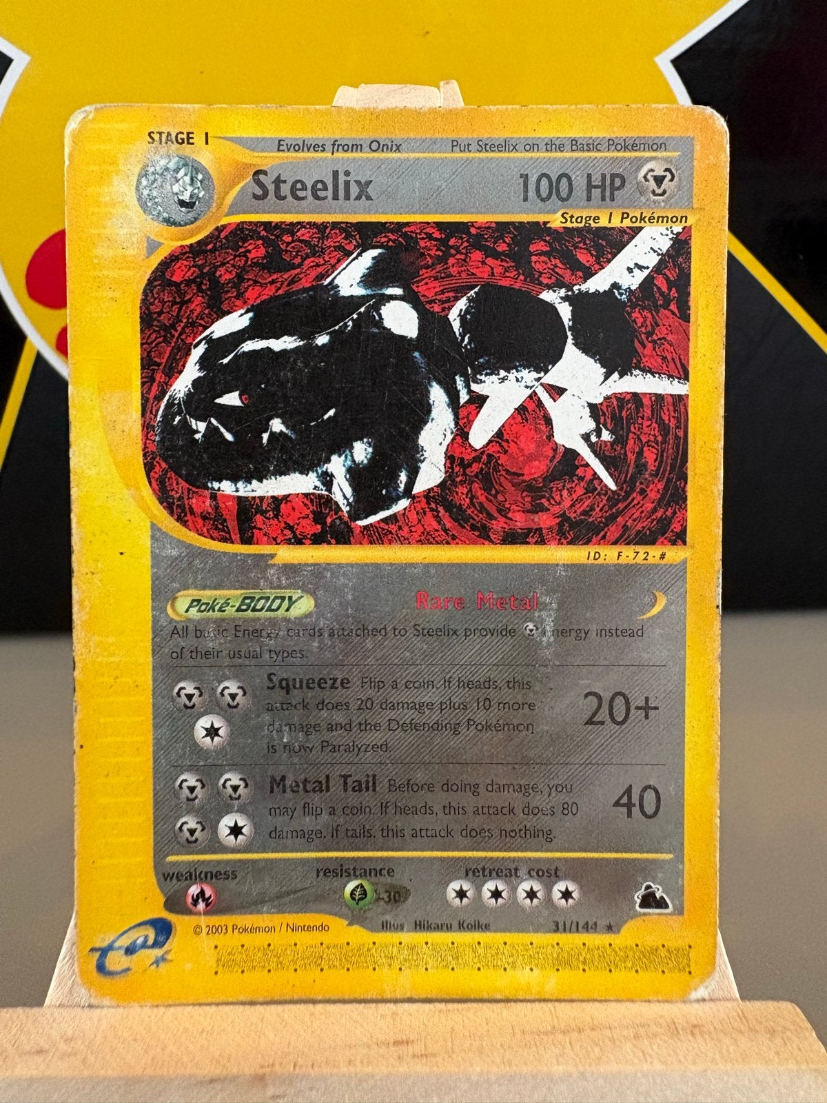 Pokémon Steelix 31/144 Skyridge Kaart - Gebruikt, Ophalen of Verzenden, Gebruikt, Losse kaart
