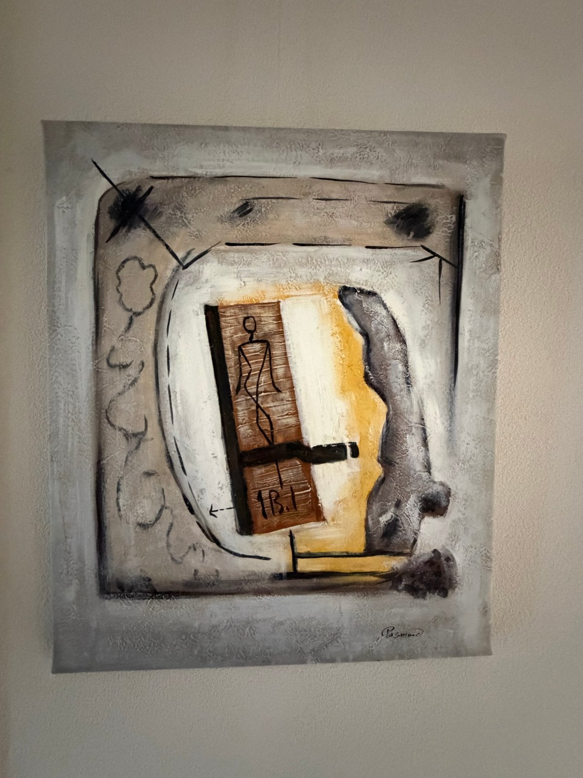 Abstract schilderij van Pasman, Ophalen of Verzenden