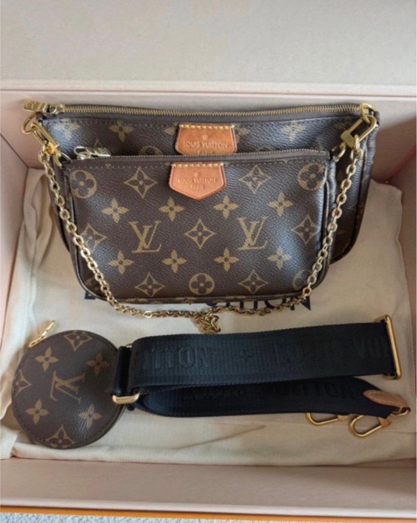 Louis Vuitton multi pochette tas, Ophalen of Verzenden, Zo goed als nieuw, Bruin, Schoudertasje