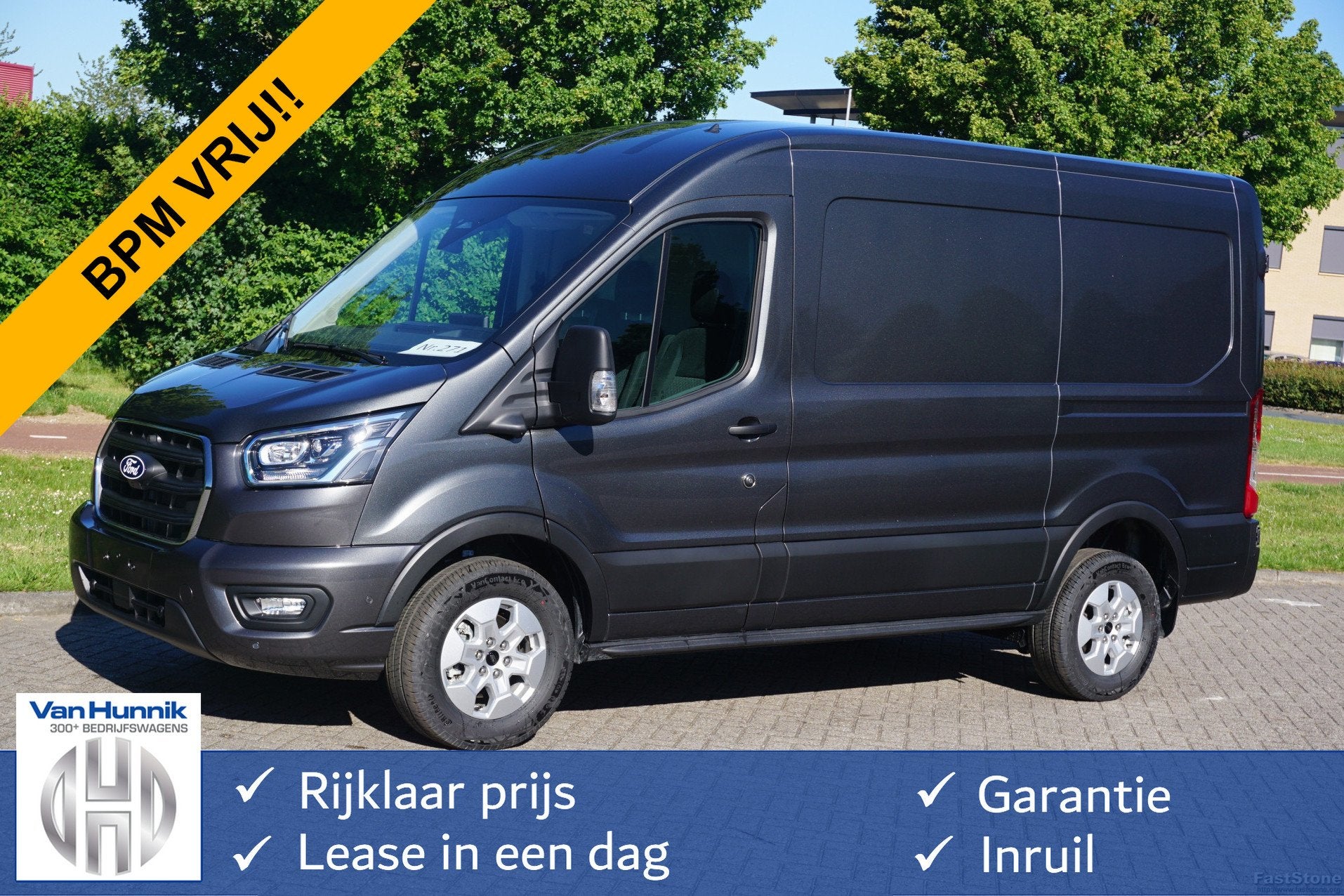 Ford Transit 350M L2H2 Limited AUT-8 165PK BPM VRIJ Navi, 36, Auto's, 4 cilinders, 2500 kg, Bedrijf, Diesel