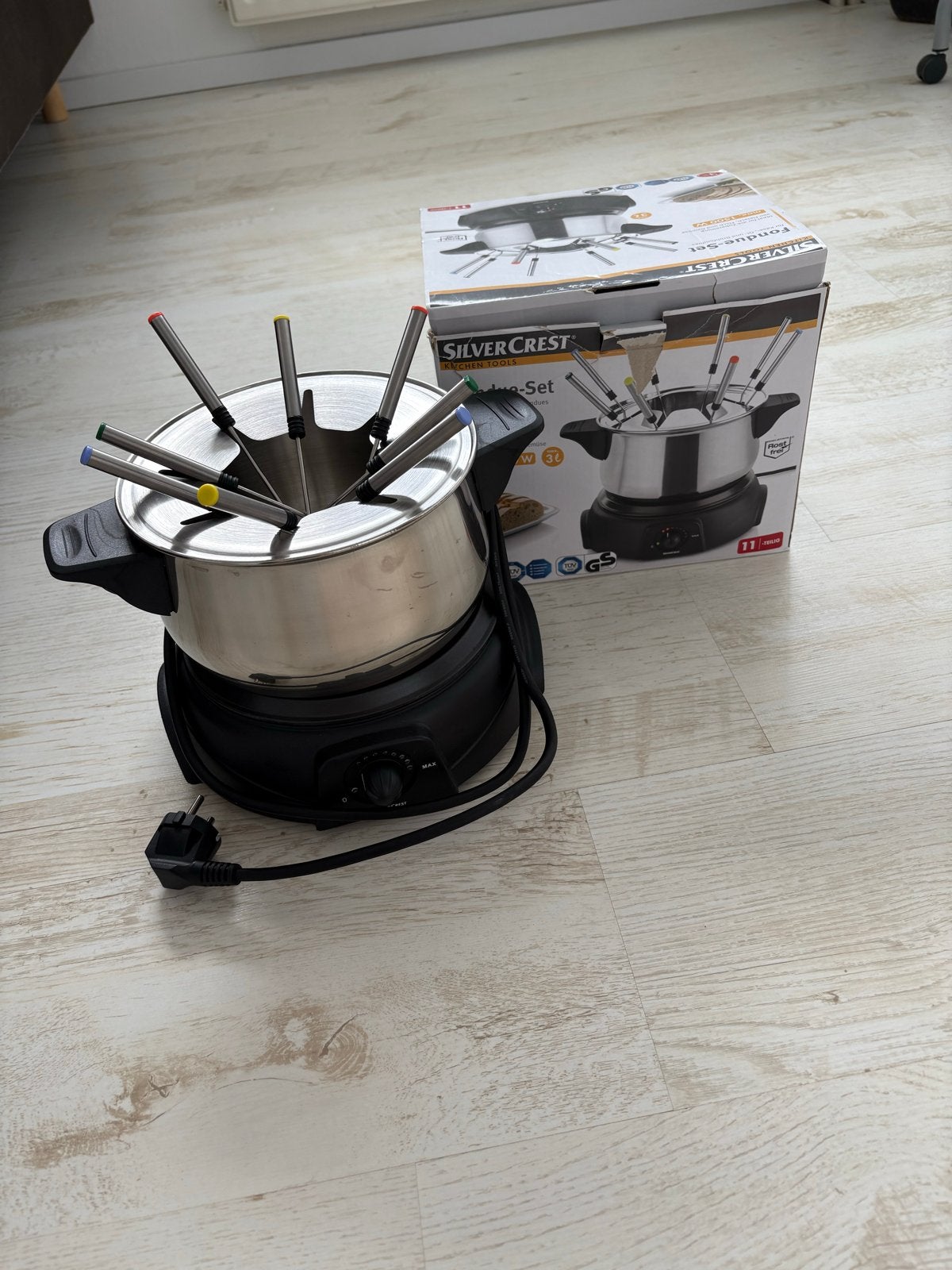 Silver Crest Fonduepan - zo goed als nieuw, Witgoed en Apparatuur, Fonduesets, Ophalen of Verzenden, Zo goed als nieuw, Elektrisch