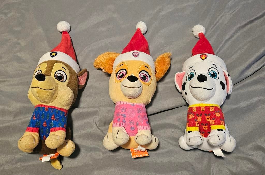 Paw Patrol Kerst Knuffels - Chase, Skye, Marshall, Ophalen, Gebruikt, Overige merken, Hond