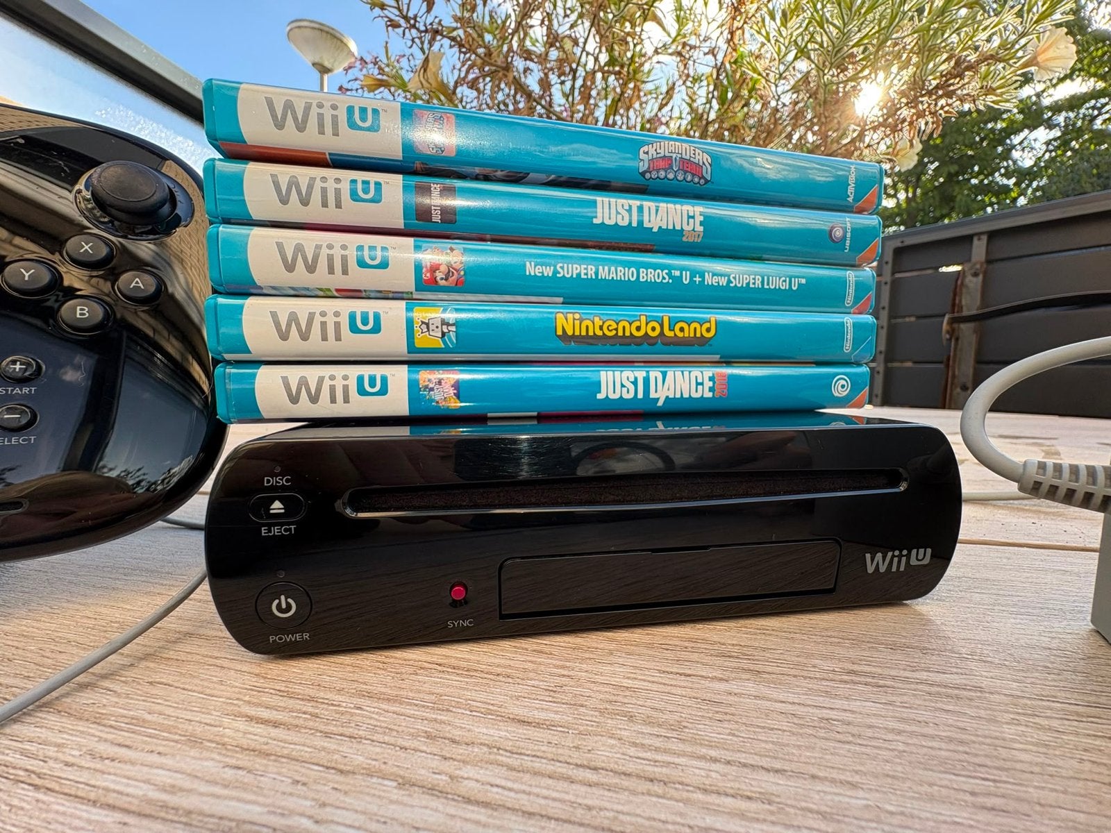 Nintendo Wii U Zwart met 5 games en controller, Spelcomputers en Games, Spelcomputers | Nintendo Wii U, Ophalen of Verzenden, Gebruikt