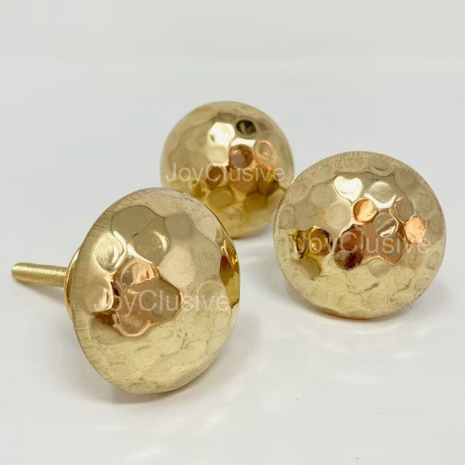 Gehamerde kastknop - Retro Chic - Messing, Almere, JoyClusive, Nieuw, Ophalen of Verzenden