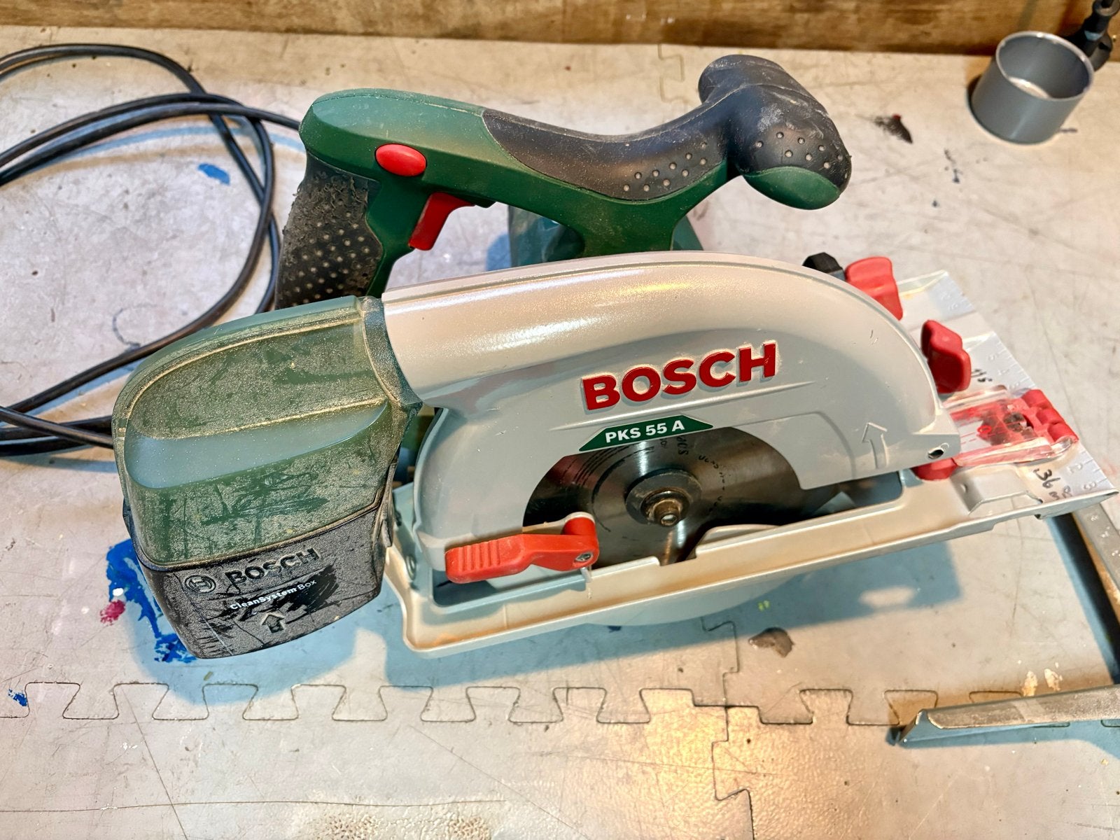 Bosch PKS 55 A Cirkelzaag, Gebruikt, Cirkelzaag, Ophalen of Verzenden, 30 tot 70 mm