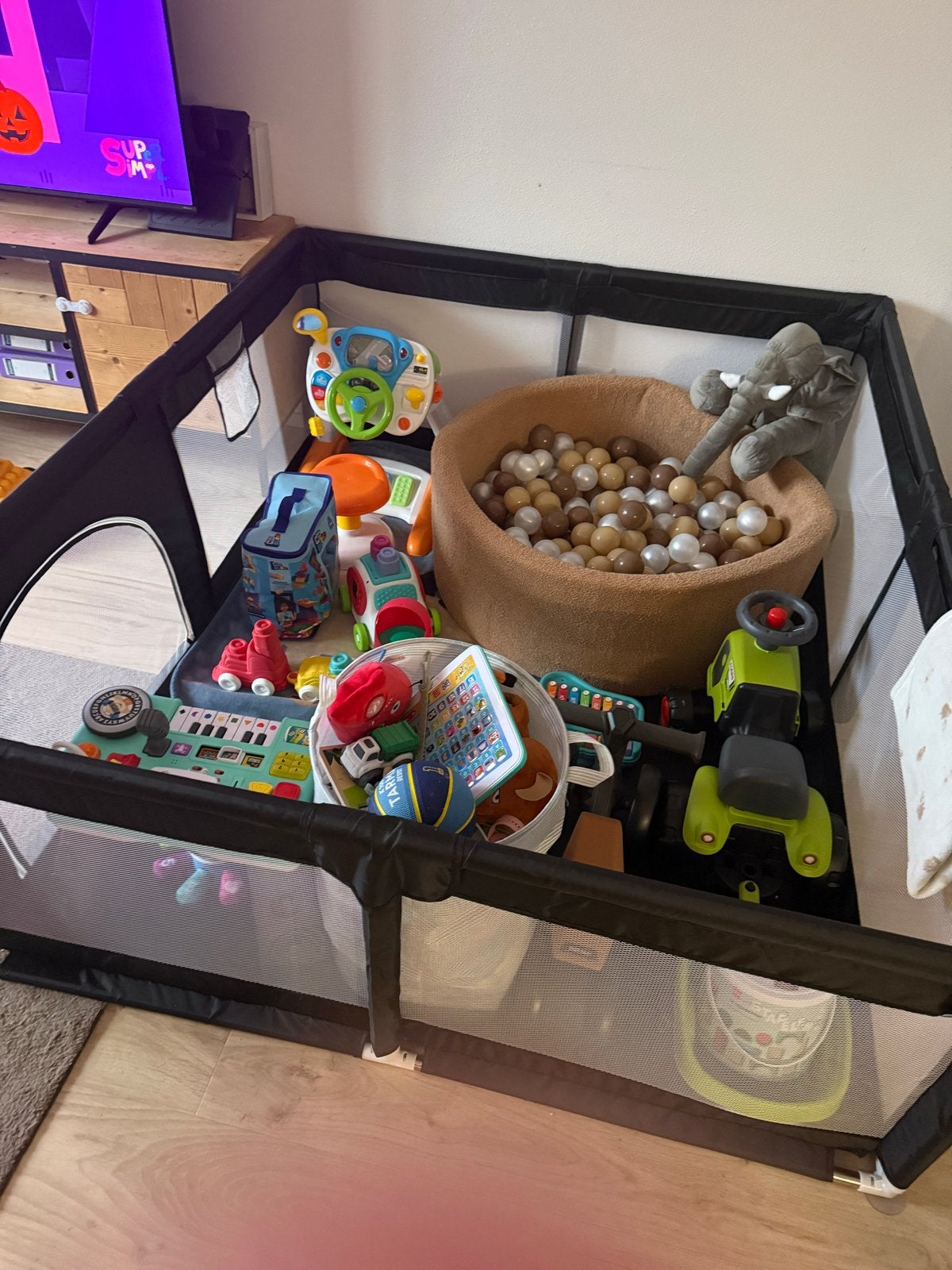 Grote babybox/speelbox, Ophalen of Verzenden, Zo goed als nieuw, Rechthoekig