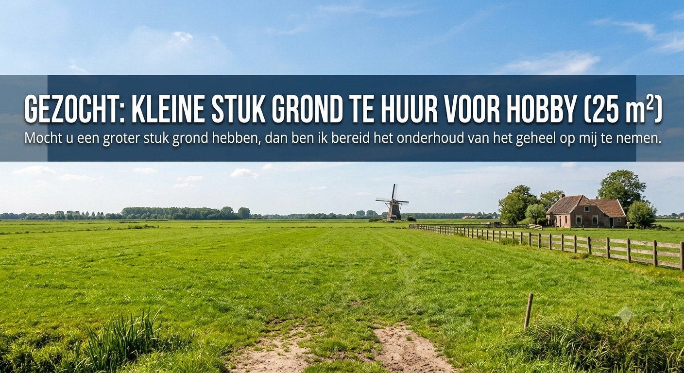 tuin gezocht, Ophalen of Verzenden