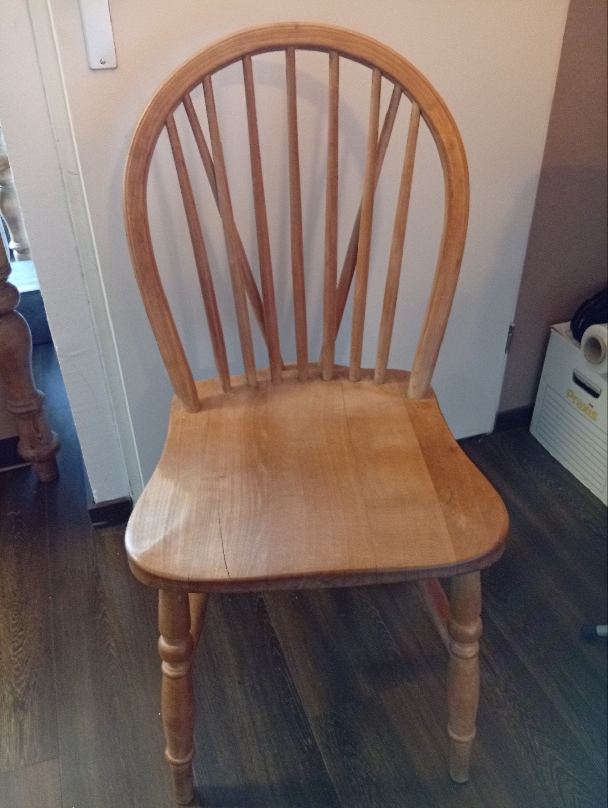 4x Oude houten stoelen 48x45x94, zithoogte 47 cm, Huis en Inrichting, Ophalen, Gebruikt, Bruin, Vier