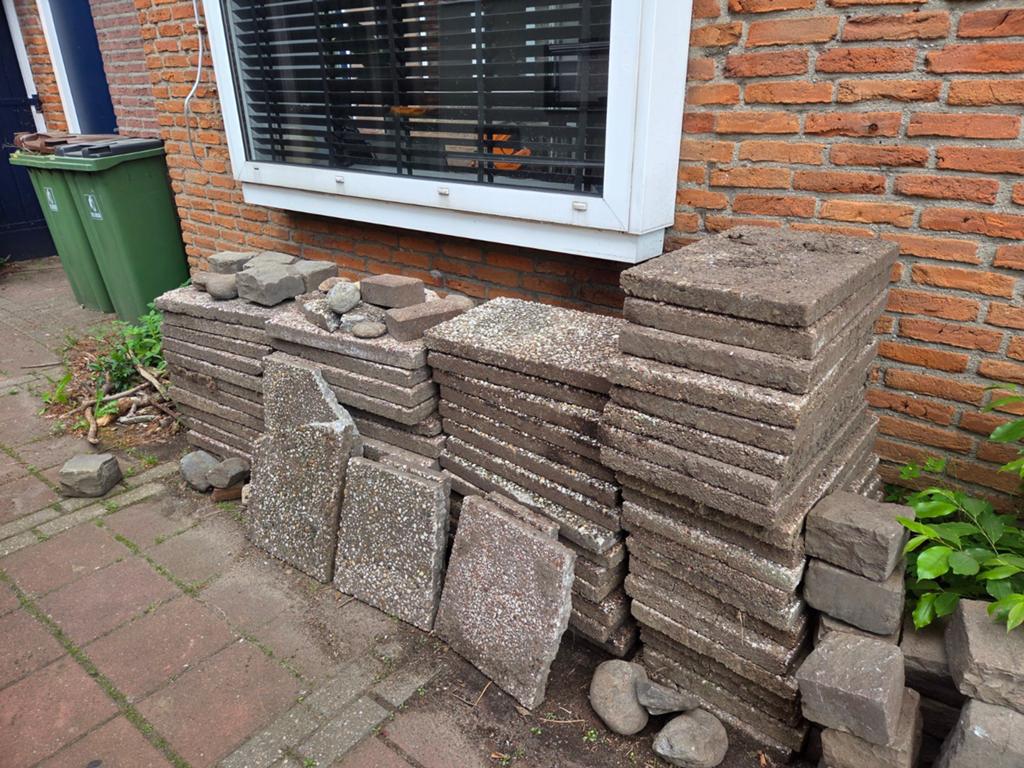 Grindtegels 60x40cm (40 stuks en 7 gebroken delen), Ophalen, Gebruikt