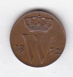 Willem III - 1/2 cent 1872 ZF/P  -Sch.719, Postzegels en Munten, Munten | Nederland, Verzenden, Koning Willem III, Overige waardes