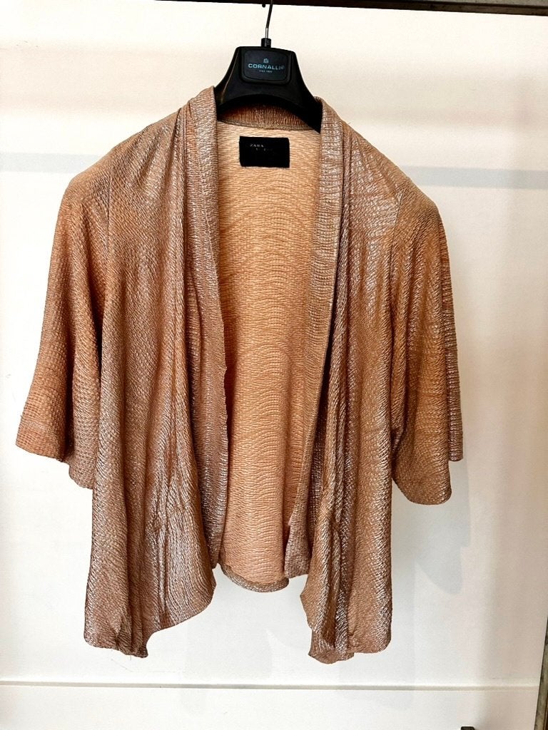 Zara Gouden Vestje Maat S Dun Glitter Detail, Kleding | Dames, Maat 38/40 (M), Verzenden, Zara, Zo goed als nieuw