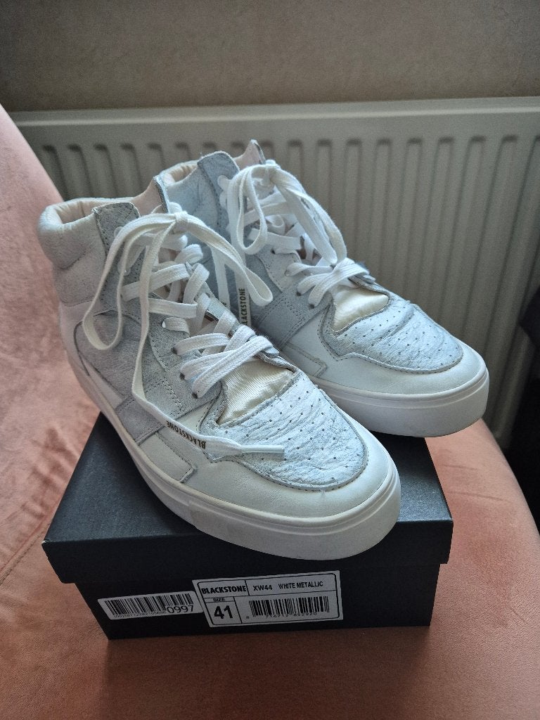 Blackstone XW44 hoge sneakers leer wit 41, Kleding | Dames, Wit, Nieuw, Ophalen of Verzenden, Sneakers of Gympen