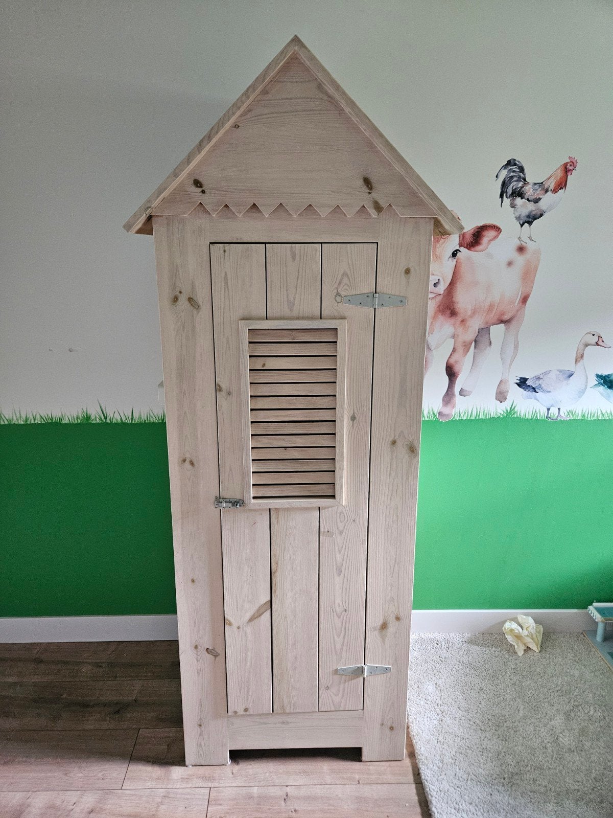 Unieke houten strandhuisje kast voor kinderkamer, Ophalen, Gebruikt, 105 cm of meer, Minder dan 50 cm