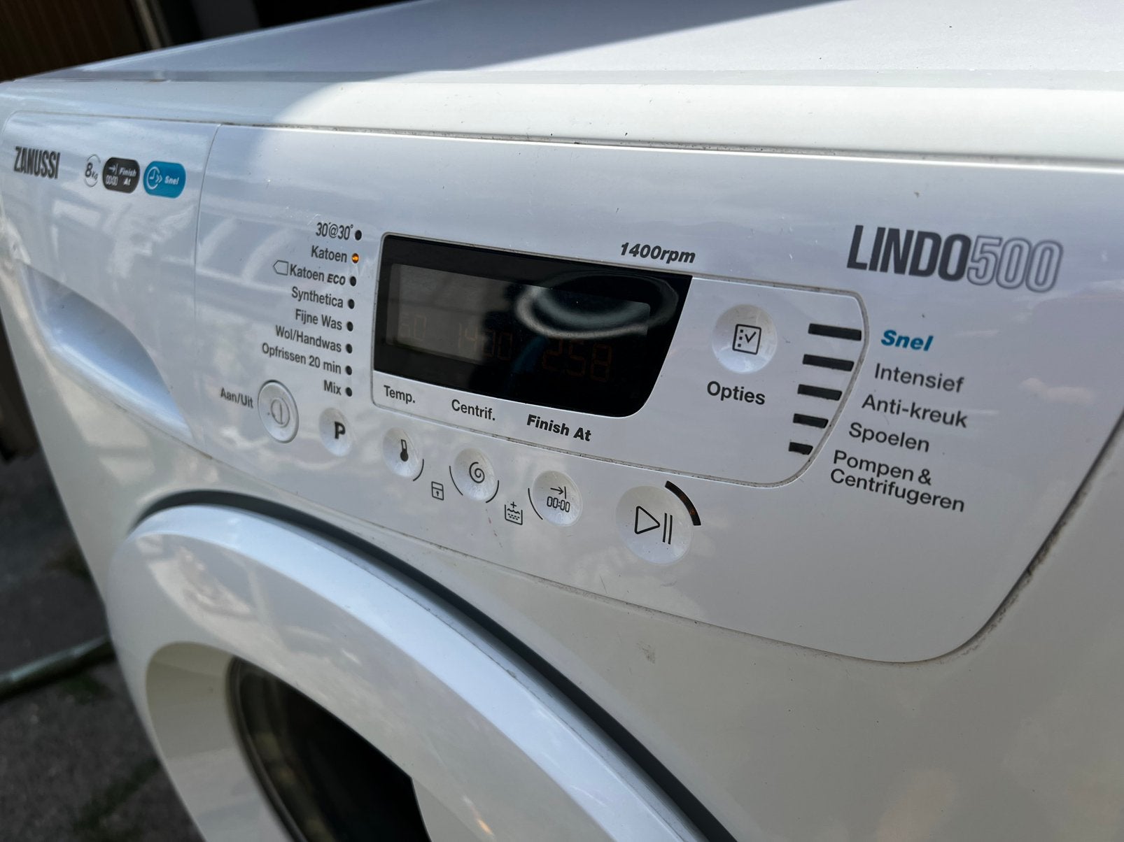 Zanussi Lindo 500, Witgoed en Apparatuur, Wasmachines, Ophalen, Gebruikt, Minder dan 85 cm, 1200 tot 1600 toeren