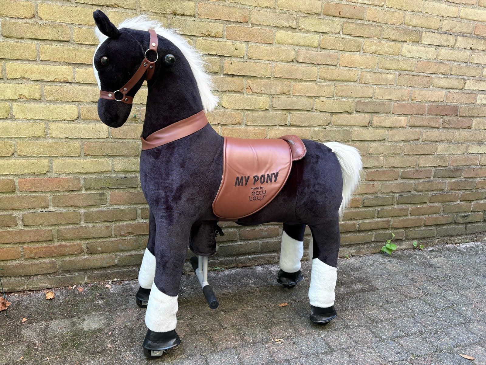 My Pony loopfiets Accu Toys - Zwart met bruin zadel, Ophalen, Gebruikt