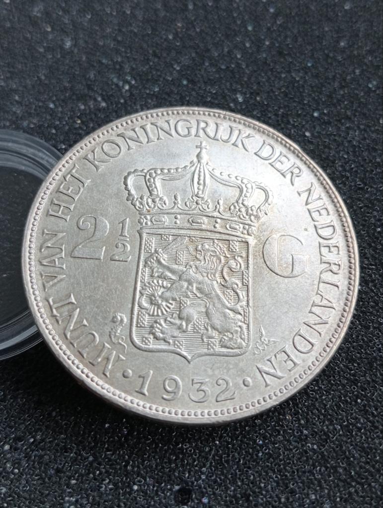 Rijksdaalder 1932 grof haar kwaliteit, Zilver, Ophalen of Verzenden, Koningin Wilhelmina, Losse munt