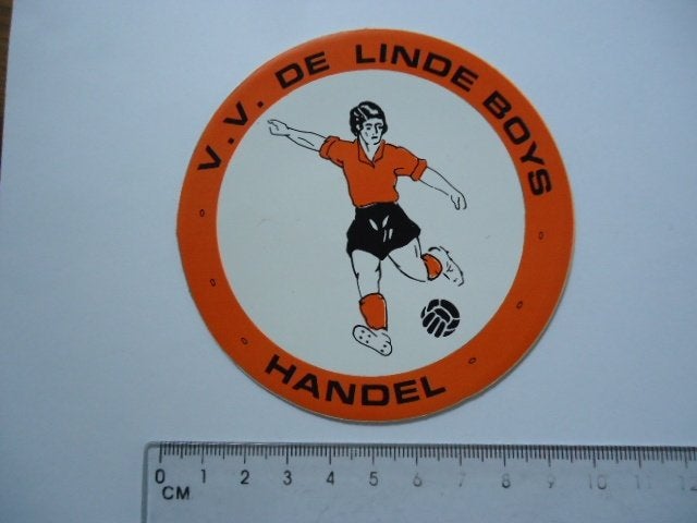 sticker oud DE LINDE BOYS Voetbal Handel brabant vv gemert, Verzenden, Zo goed als nieuw, Bedrijf of Vereniging