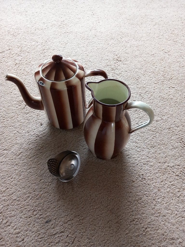 emaille koffie- en melkkan, Ophalen