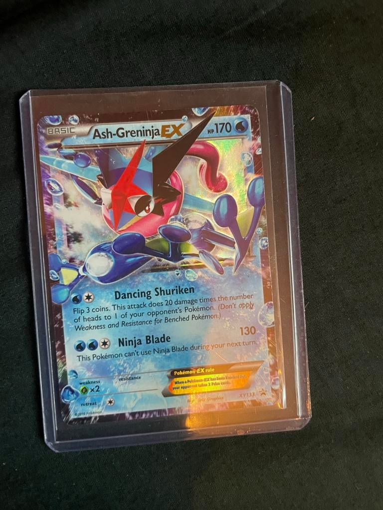 Pokémon Ash-Greninja EX XY133 Foil Kaart, Ophalen of Verzenden, Zo goed als nieuw, Losse kaart, Foil