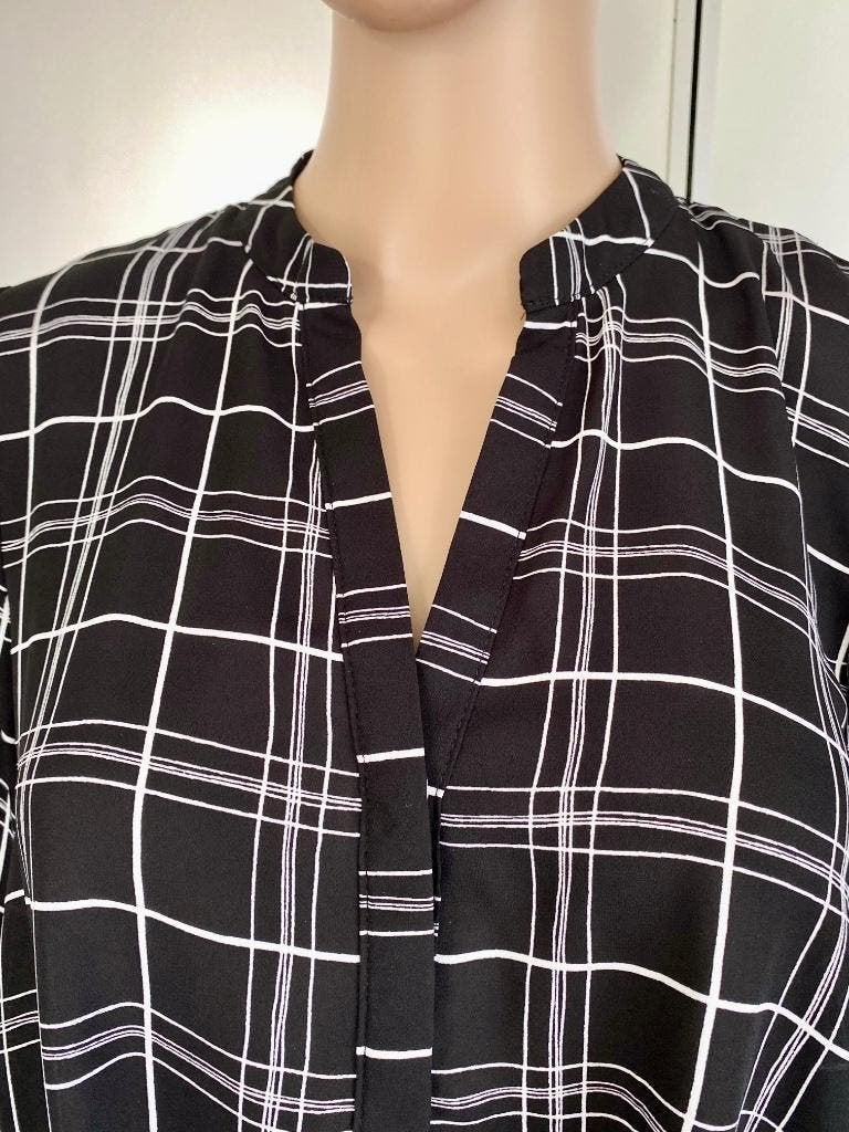 H461 Atmosphere maat 36=S blouse top tuniek zwart/wit, Atmosphere, Zwart, Ophalen of Verzenden, Zo goed als nieuw
