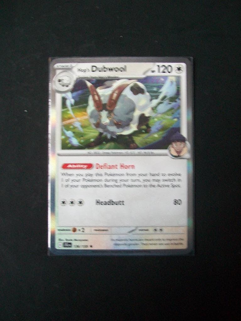 9429. Nieuwe Pokemon Kaart Holo Rare Hop's DUBWOOL (136/159), Verzenden, Nieuw, Losse kaart, Foil