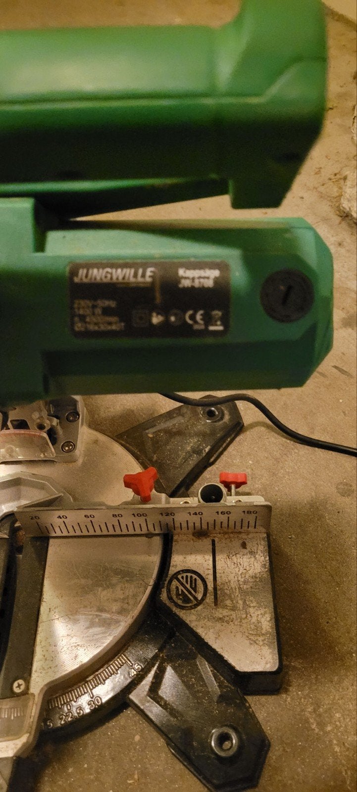 Jungwille Afkortzaag JW-370E - Gebruikt, Gebruikt, 600 tot 1200 watt, Ophalen of Verzenden, Afkortzaag