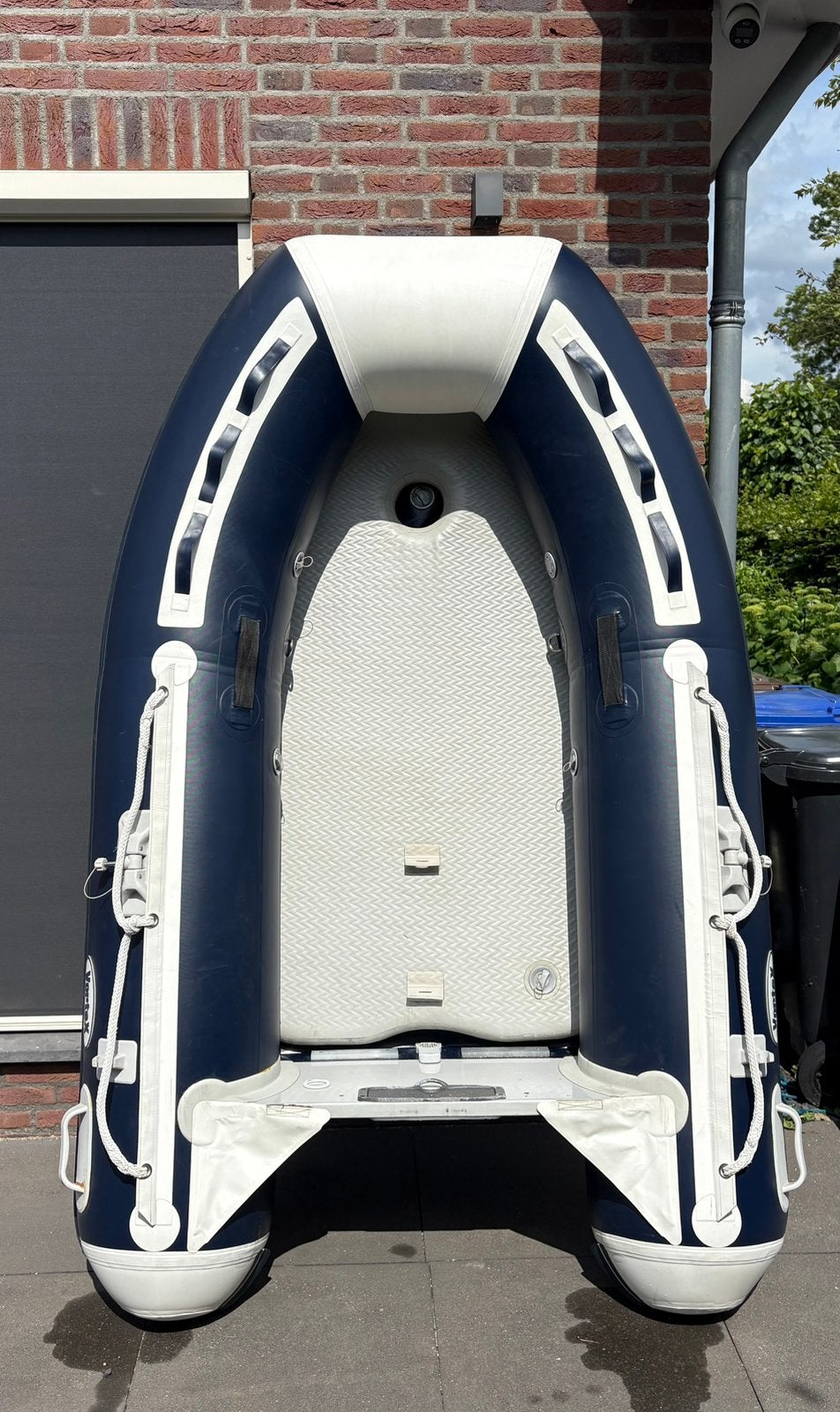 Rubberboot 245  cm airdeck en kiel met minn kota motor, Ophalen, Zo goed als nieuw, Vortex