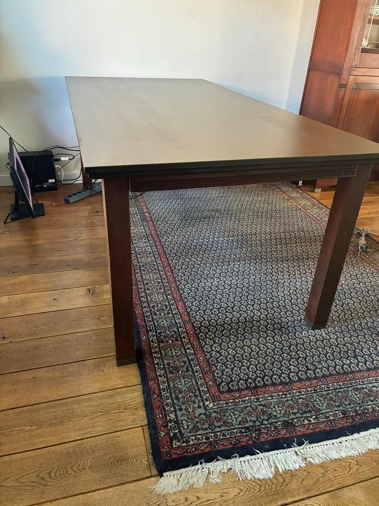Elegante eettafel met 6 stoelen - Klassiek design kersenhout, Ophalen, Gebruikt, 200 cm of meer, Vijf personen of meer