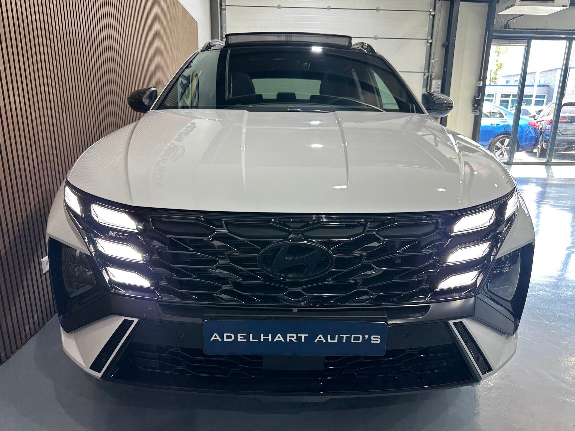 Hyundai Tucson 1.6 T-GDI PHEV N Line 4WD 265 PK Panorama dak, Automaat, 1814 kg, 4 cilinders, Wit