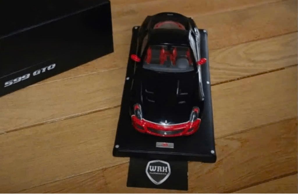 1:18 FERRARI 599 GTO blue pozzi MR models LTD 99 in box WRH, Verzenden, Zo goed als nieuw, Auto, Overige merken