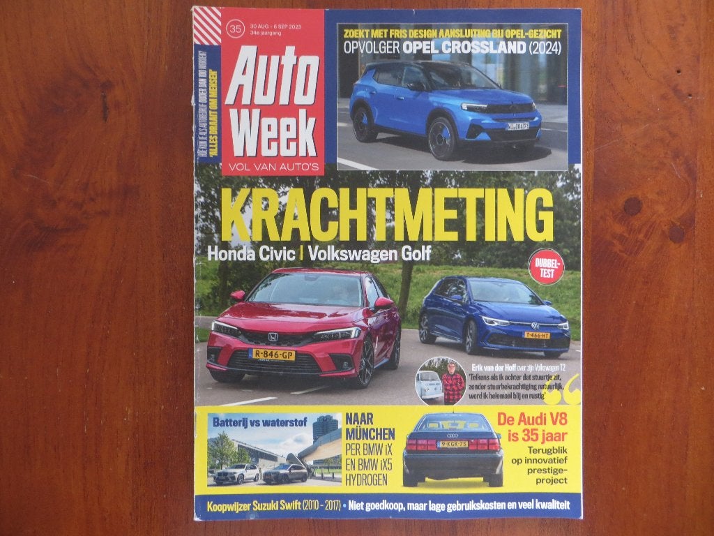 Autoweek 35 2023 Opel Crossland, Honda Civic, VW Golf, Boeken, Ophalen of Verzenden, Nieuw, Volkswagen