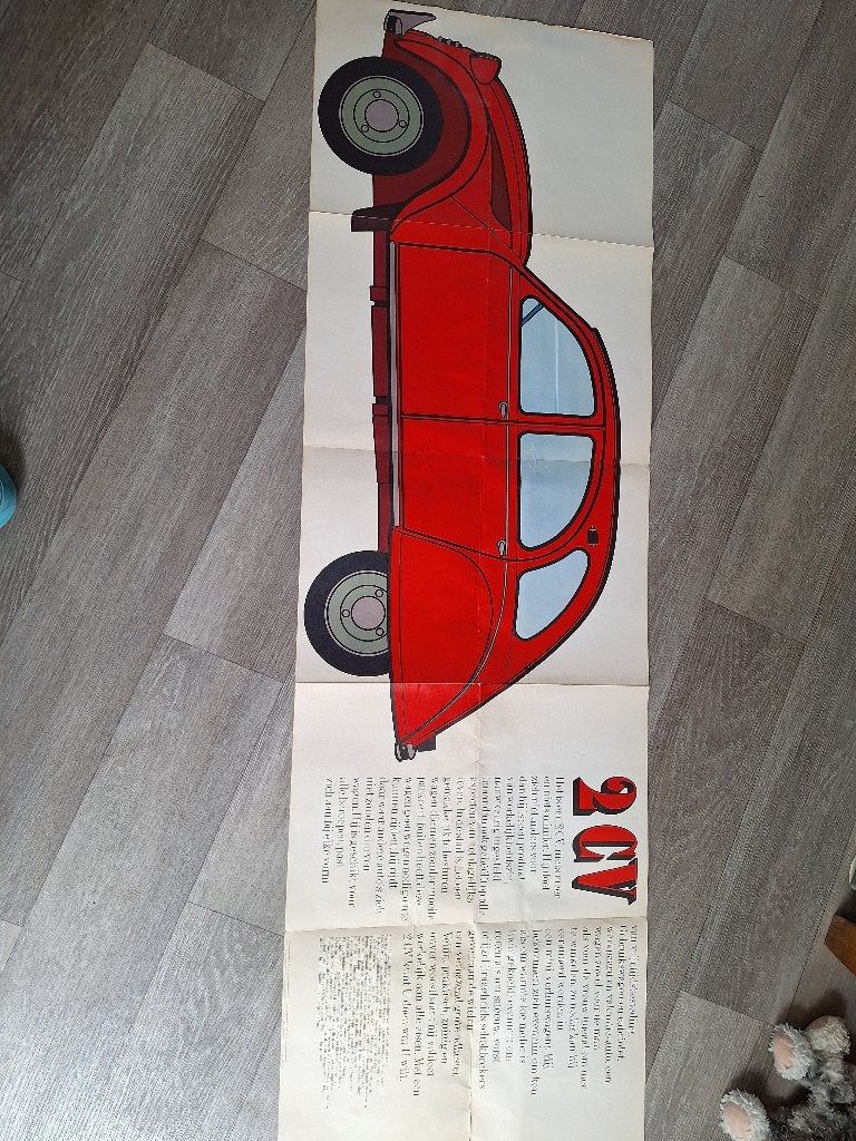 Citroen Poster 2CV, Ophalen of Verzenden, Gebruikt, Auto's