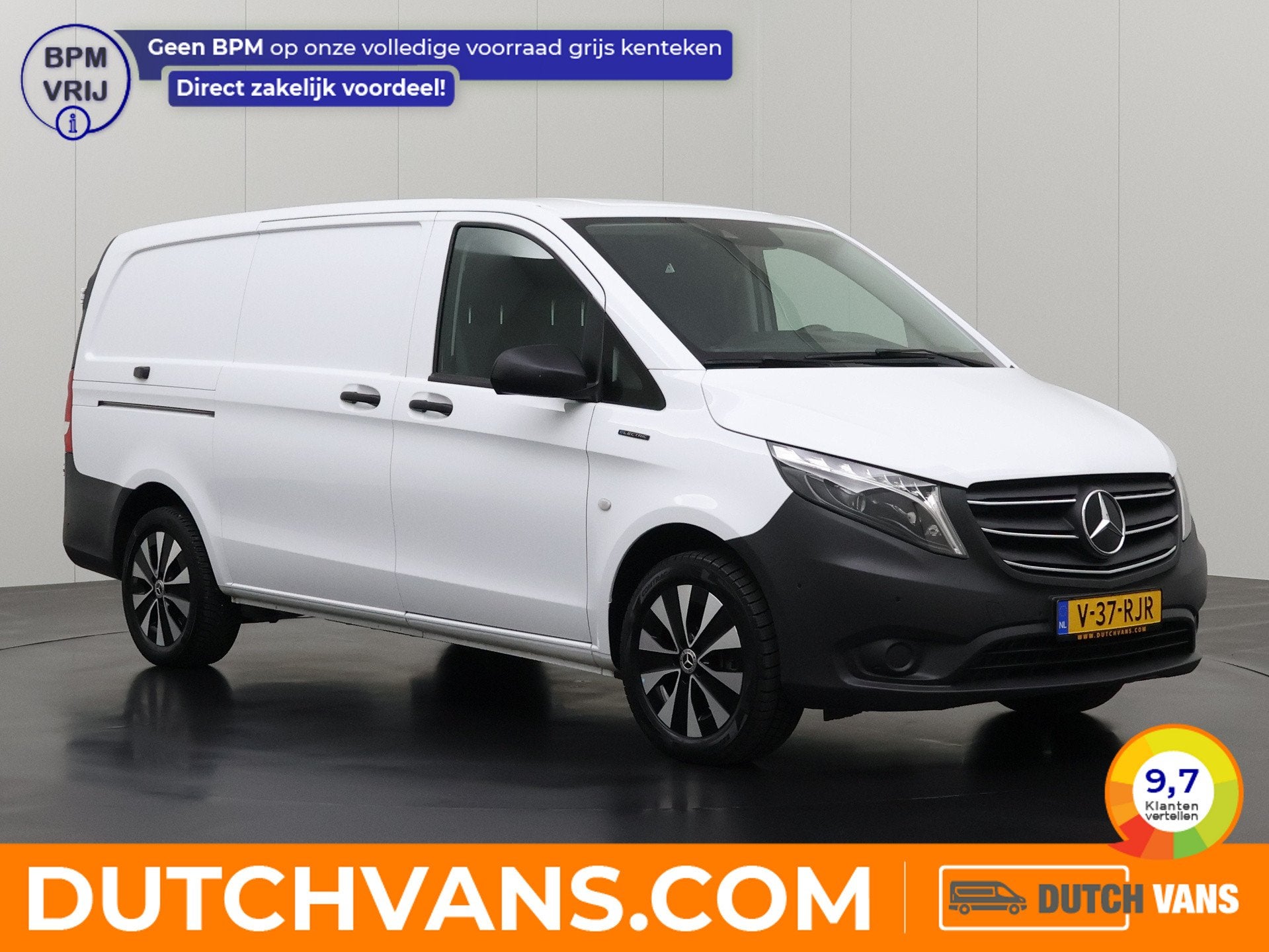 Mercedes-Benz eVito Lang | Elektrisch SOH 93,6% | Led | Mult, Auto's, Dealer onderhouden, Stof, Gebruikt, 116 pk