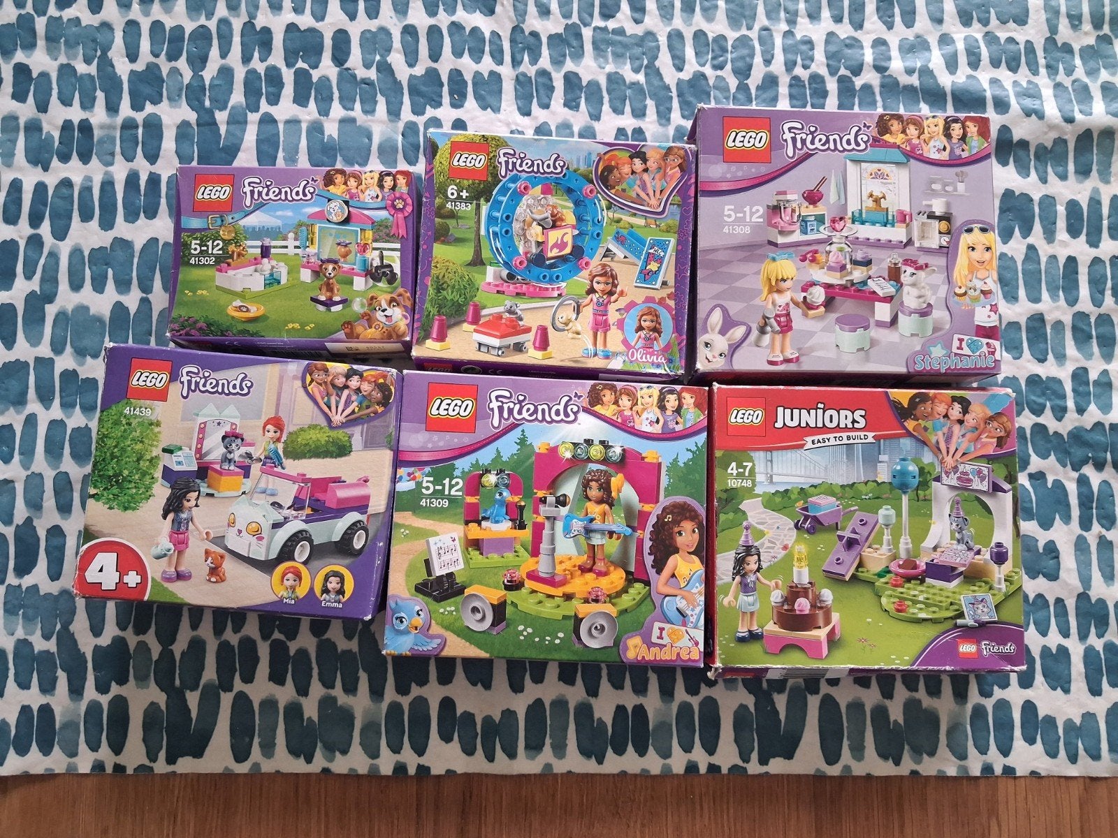 6 lego friends sets 41308, 41439, 41302, 41383, 10748, 41309, Gebruikt, Lego, Overige typen, Friends