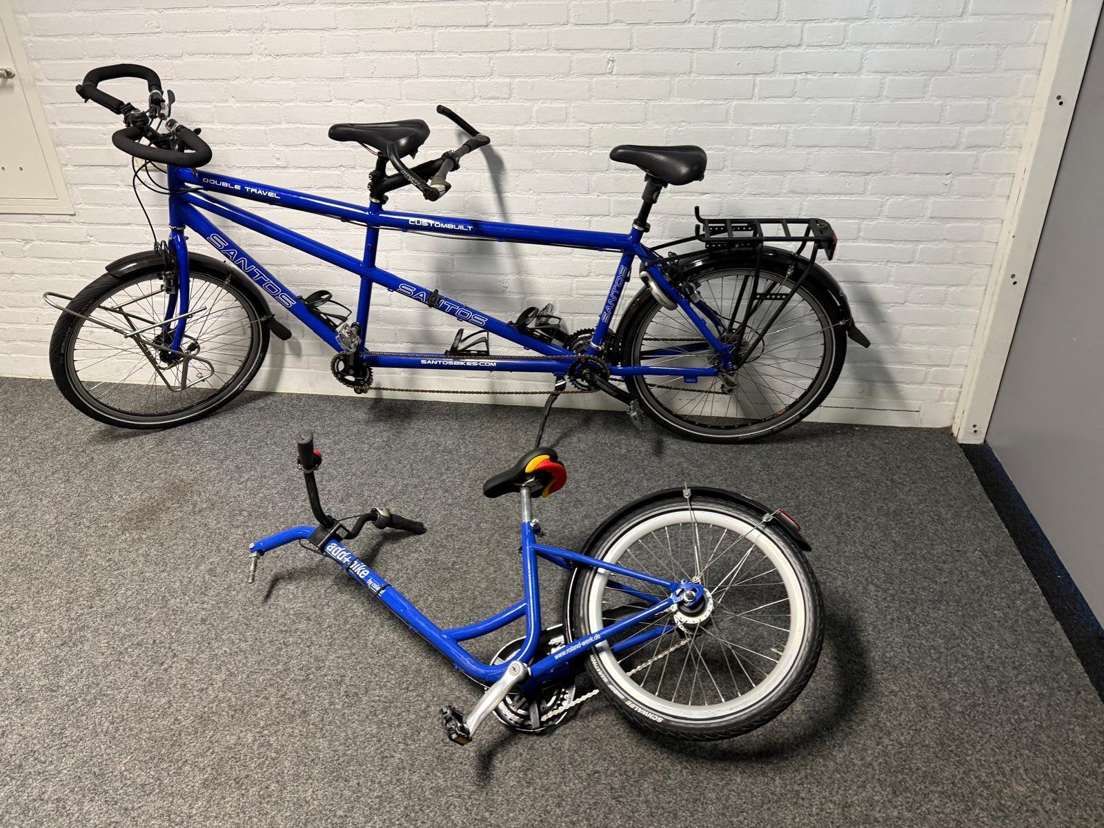 Santos dubble travel met add + bike, Ophalen, Gebruikt