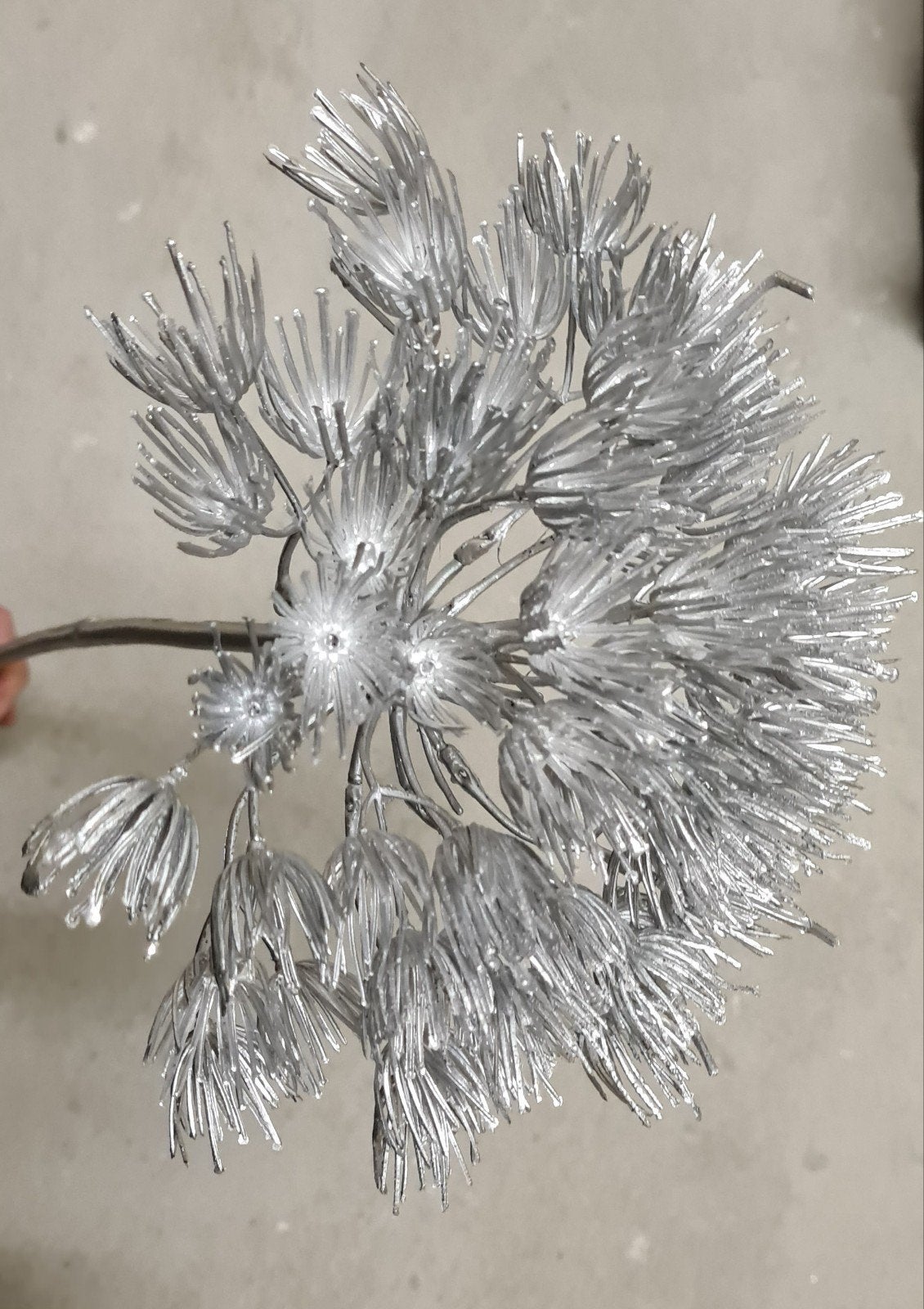 zilveren kunst bloem, Ophalen of Verzenden, Zo goed als nieuw
