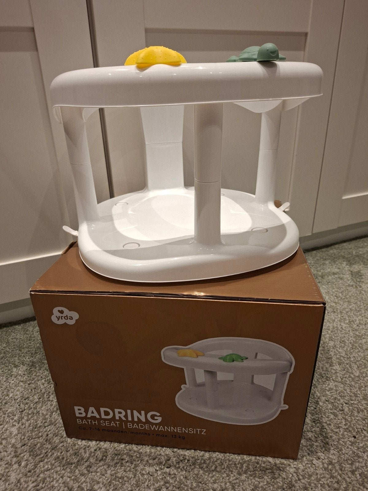 Yrda Badring - Veilig en Comfortabel Badzitje voor Baby's, Overige merken, Ophalen of Verzenden, Zo goed als nieuw, Badzitje of Badring