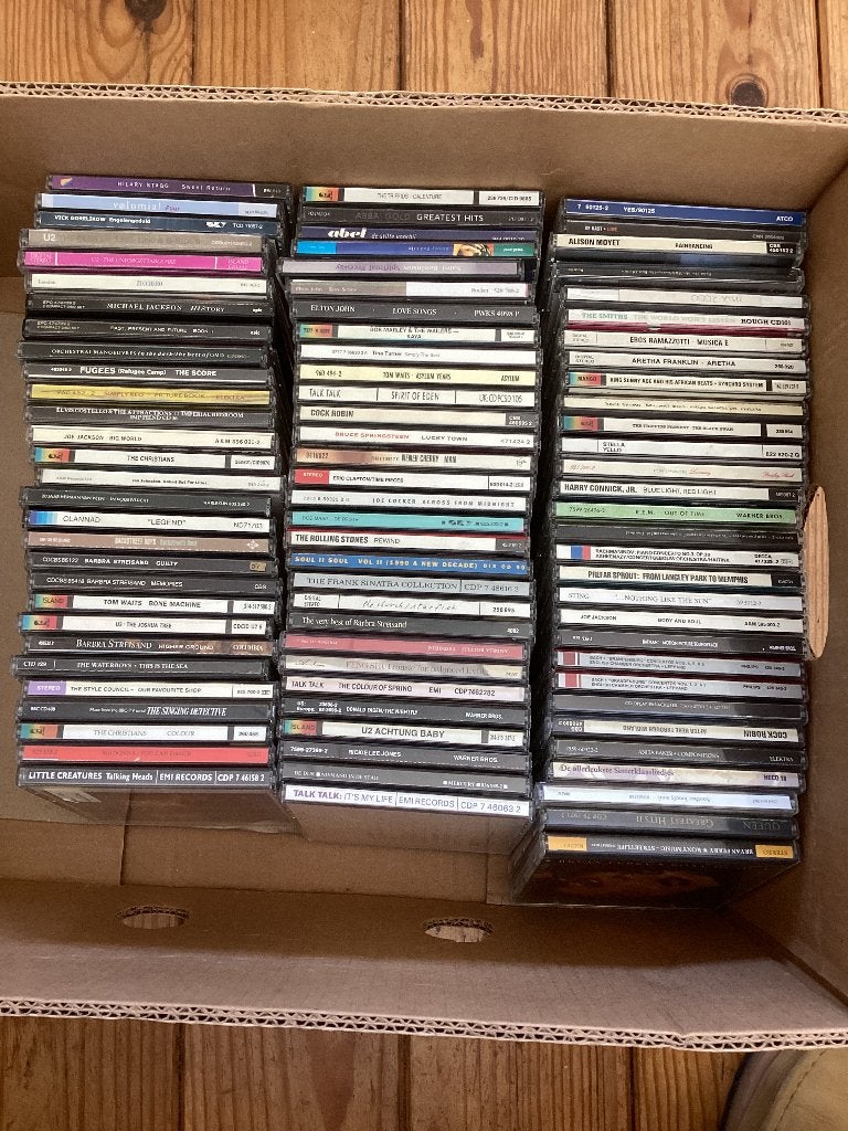 Doos vol oude cd’s, Ophalen, Gebruikt