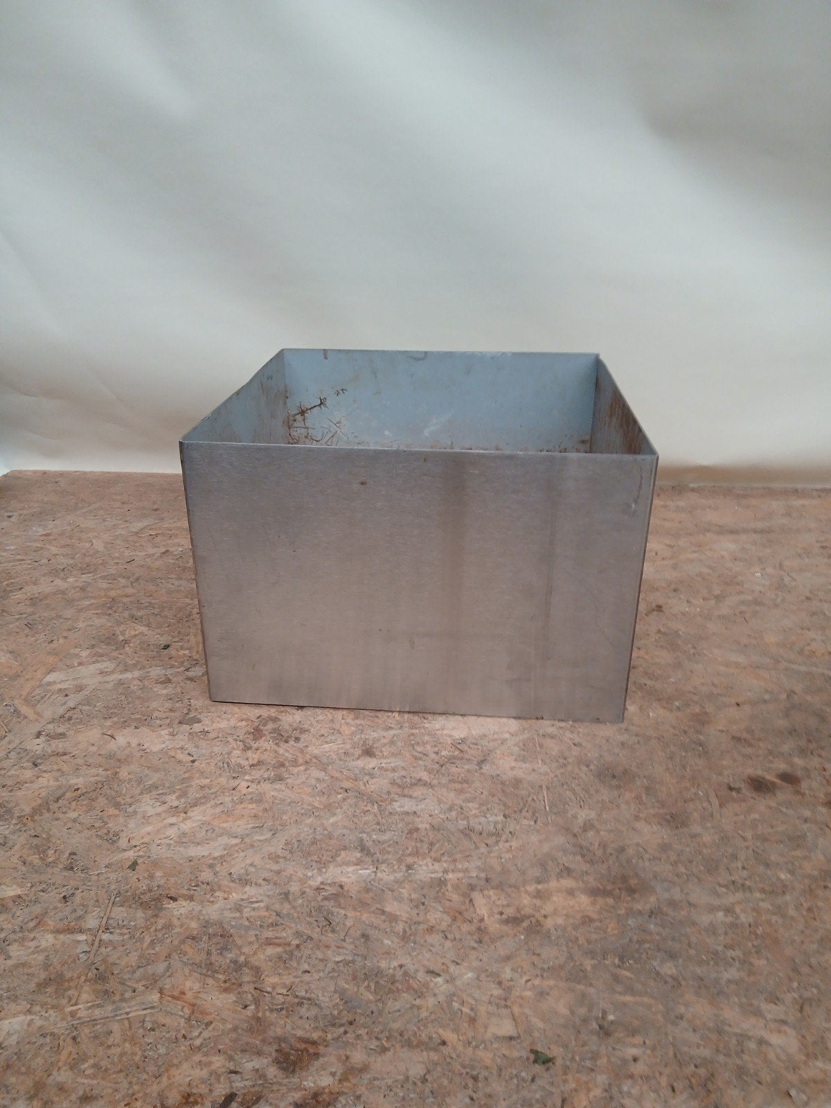 6 RVS Bloembakken 38x38x25 cm - Vierkant, Ophalen, Gebruikt, Minder dan 30 cm, Minder dan 60 cm