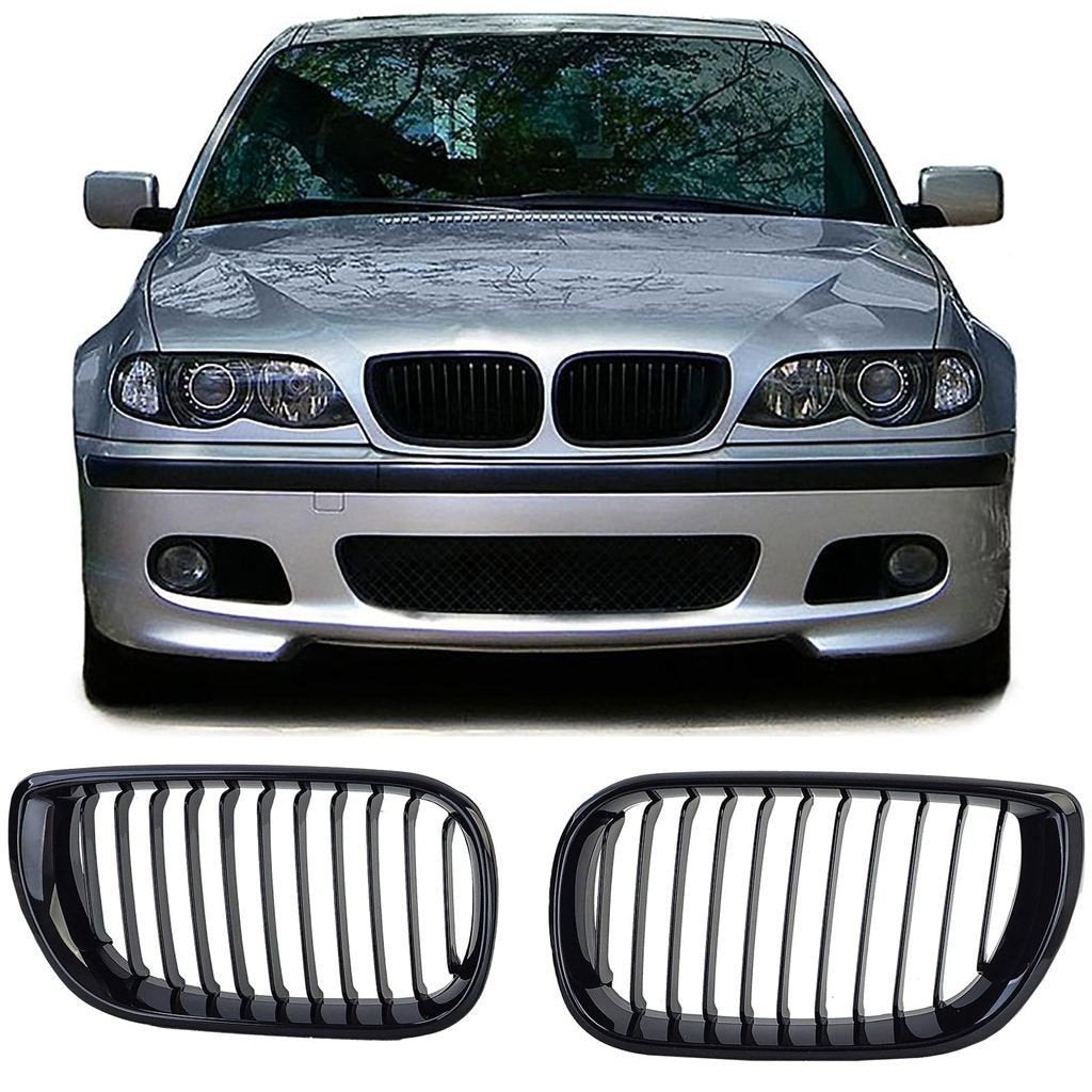 Sport Grill Nieren Voor Bmw 3 Serie E46 LCI Glans Zwart Enke